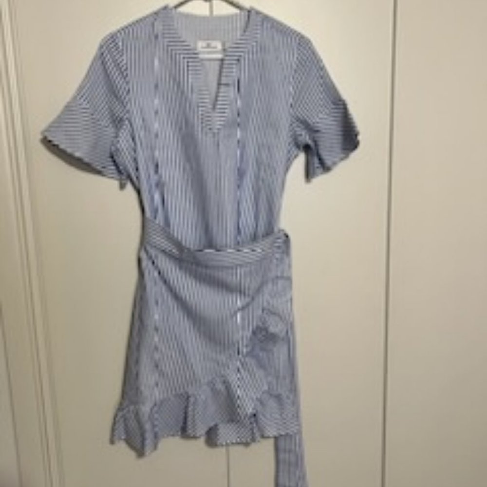 Vineyard Vines Blue and White Wrap Dress